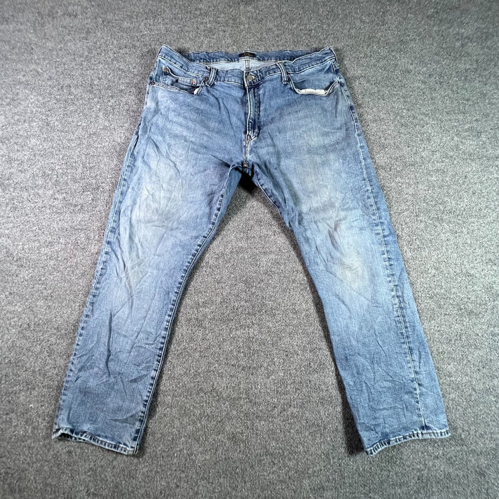 Polo Ralph Lauren Straight Jeans Mens 40x32 Blue Denim Faded Stretch Mid Rise